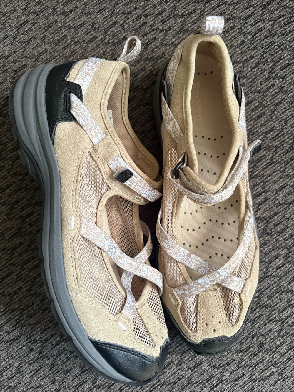 Lands' End Women's Trekker Trail Mary Jane Walking Shoes Size 9.5
